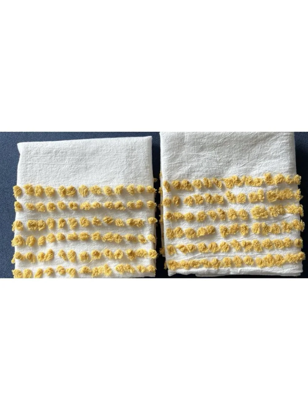 CHENILLE King Pillowcase PAIR URBAN STUDIO Linen White Gold Art Deco 100% Cotton